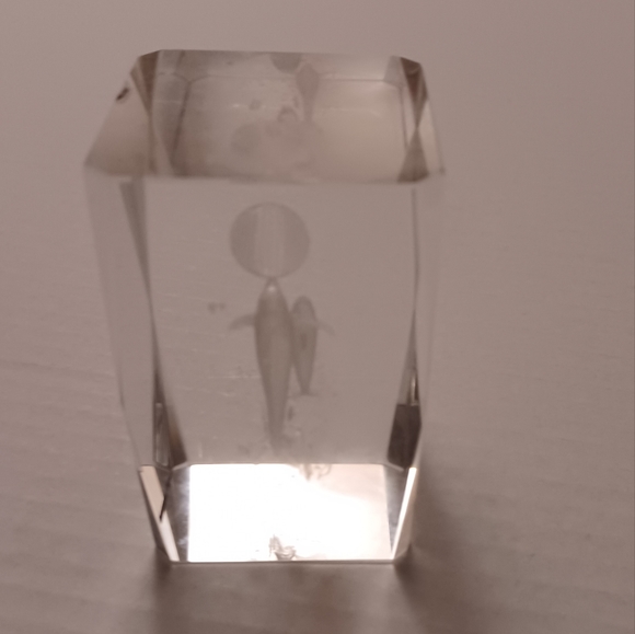 4/$40 Dolphins Playing Ball - 3D Image In a Clear Block/Paperweight - Picture 7 of 7